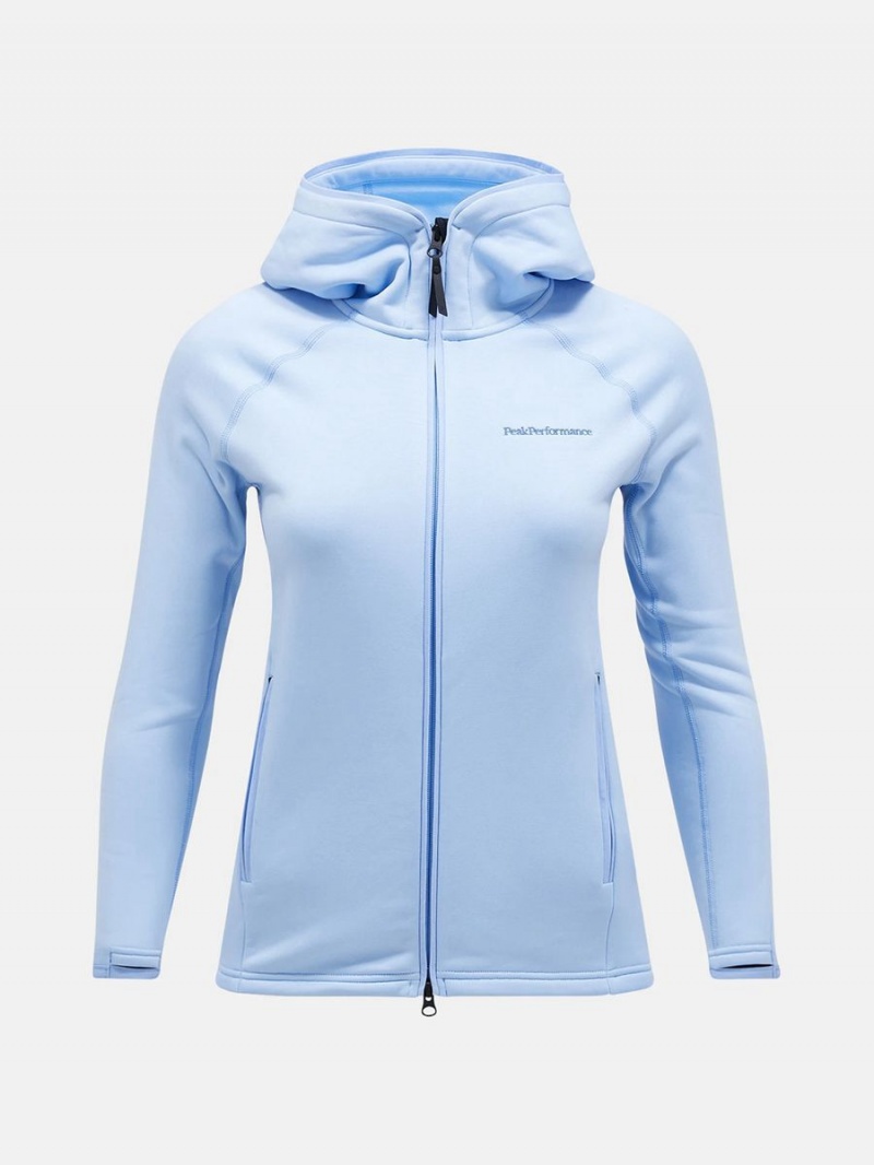 Peak Performance Chill Light Zip Hood Women's Jacket Blue | VXI17-085