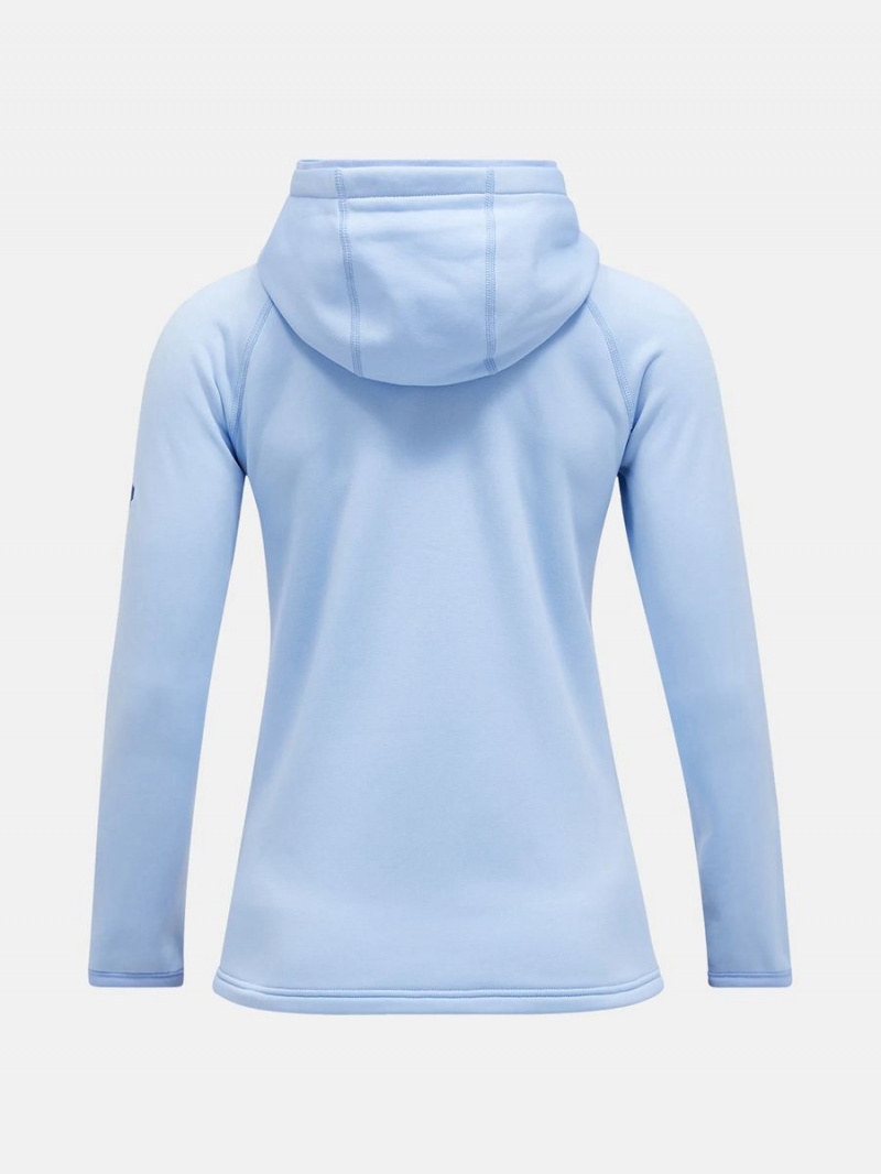 Peak Performance Chill Light Zip Hood Women's Jacket Blue | VXI17-085