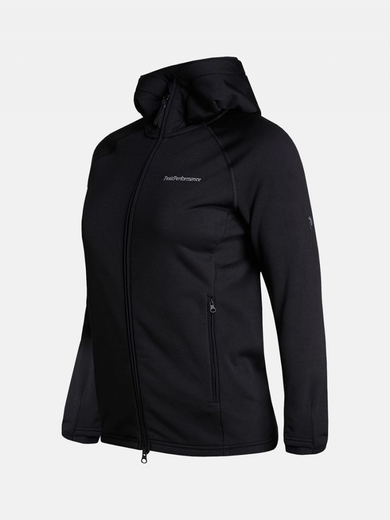 Peak Performance Chill Light Zip Hood Women's Jacket Black | DCM17-830