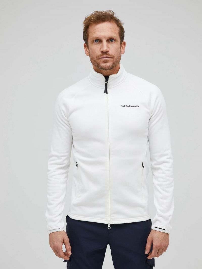 Peak Performance Chill Light Zip Men's Jacket White | PLL10-550