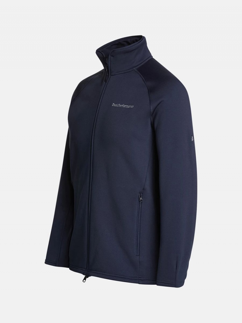 Peak Performance Chill Light Zip Men's Jacket Navy | ZIA13-251