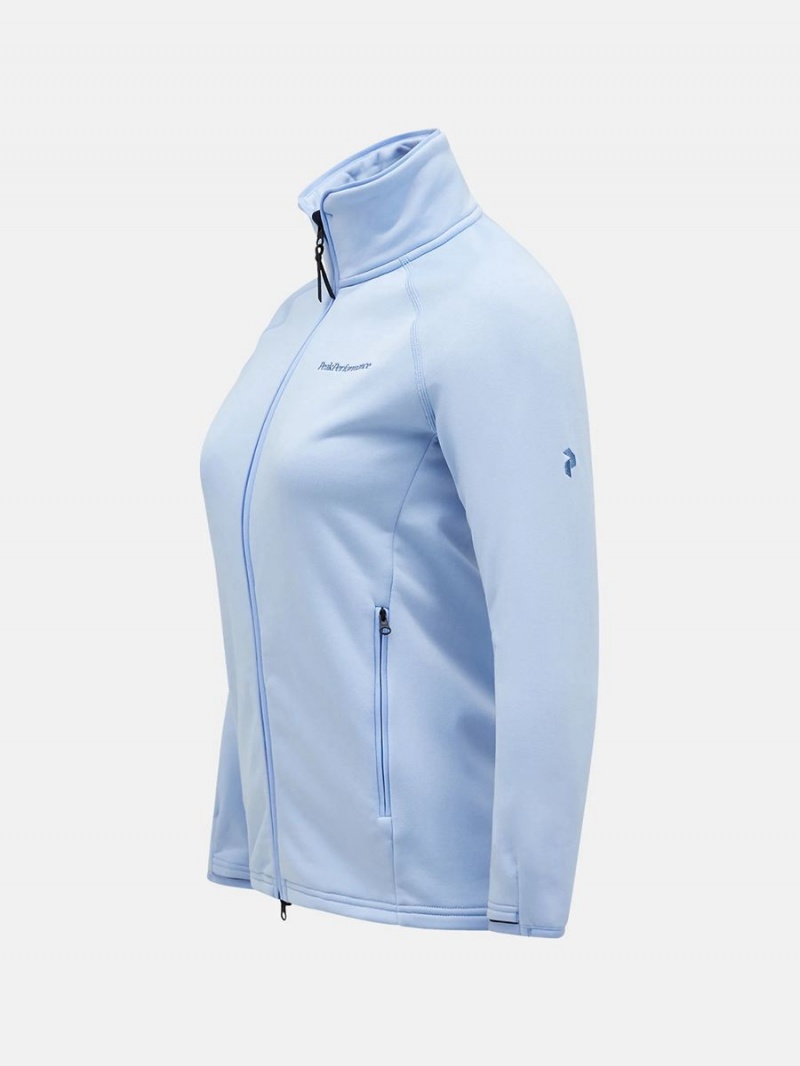 Peak Performance Chill Light Zip Women's Jacket Blue | WUX82-395