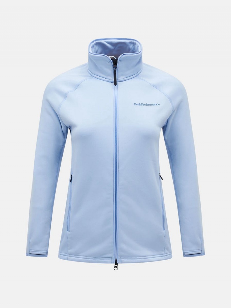 Peak Performance Chill Light Zip Women\'s Jacket Blue | WUX82-395