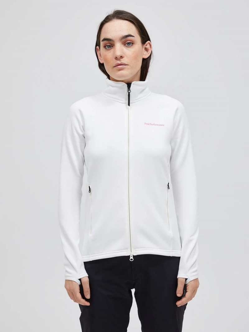 Peak Performance Chill Light Zip Women's Jacket White | VDW16-170