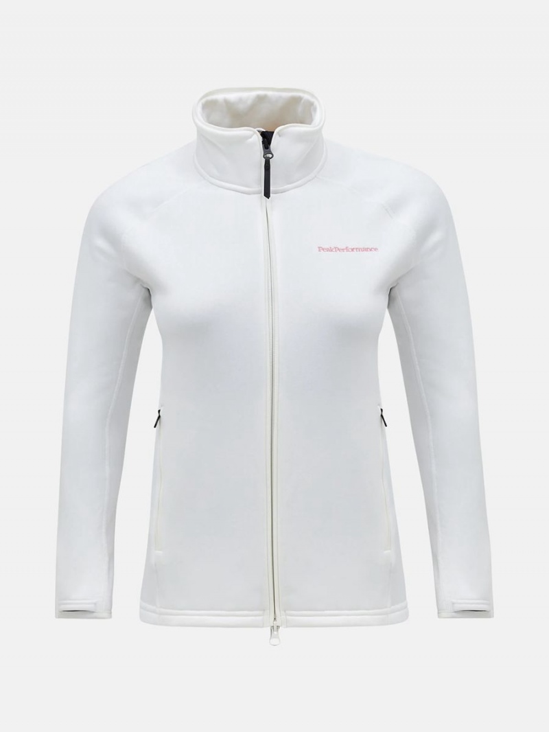 Peak Performance Chill Light Zip Women\'s Jacket White | VDW16-170