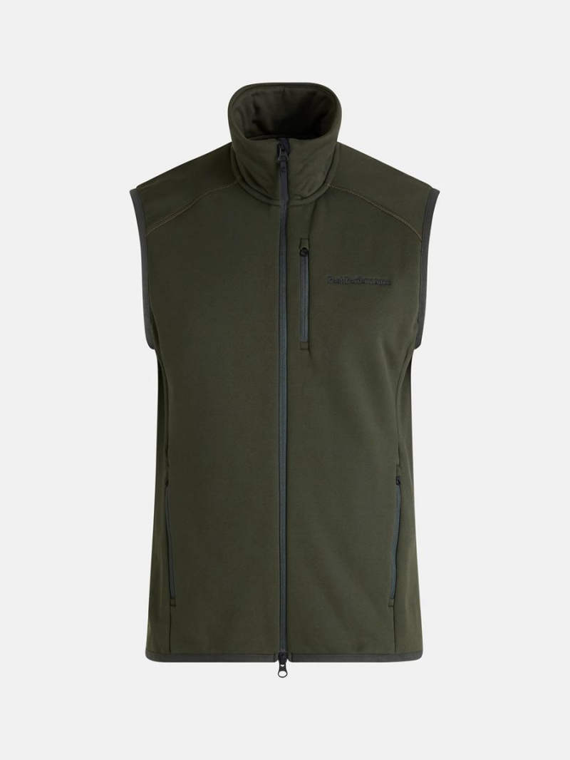 Peak Performance Chill Men\'s Vest Green / Olive | JCY36-233