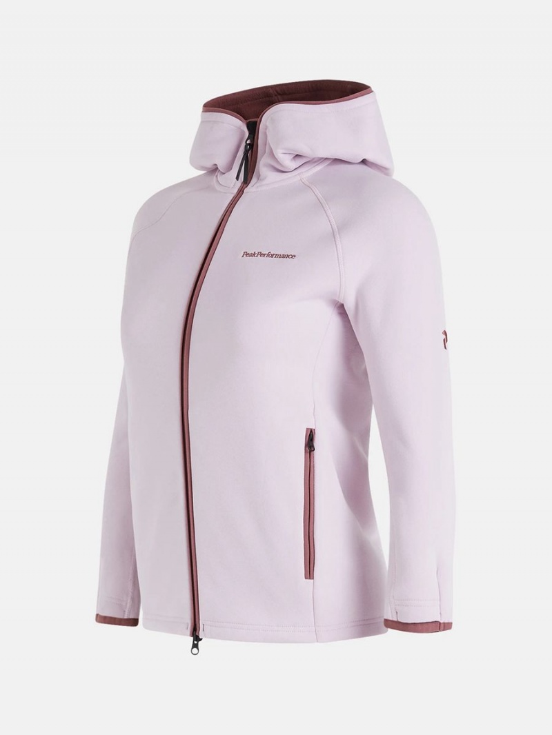 Peak Performance Chill Zip Hood Women's Jacket Pink / Pink | FFD96-258