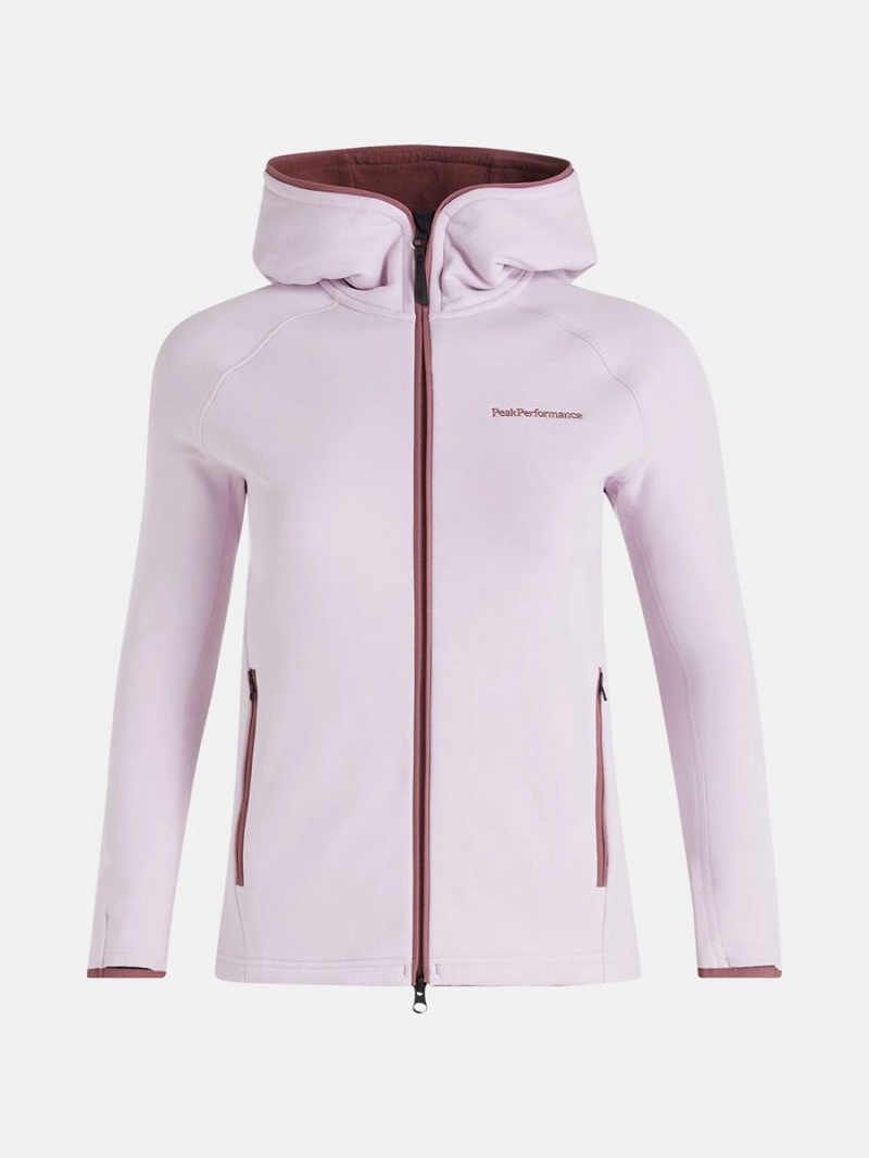 Peak Performance Chill Zip Hood Women\'s Jacket Pink / Pink | FFD96-258