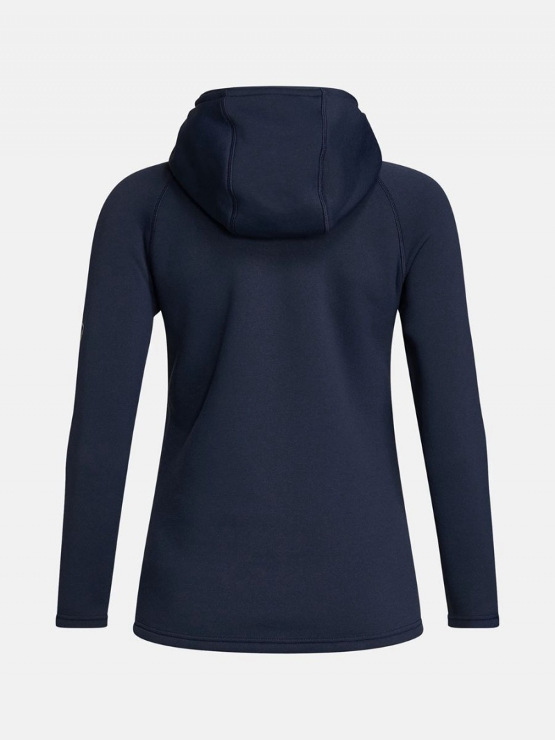 Peak Performance Chill Zip Hood Women's Jacket Navy | OKJ05-081