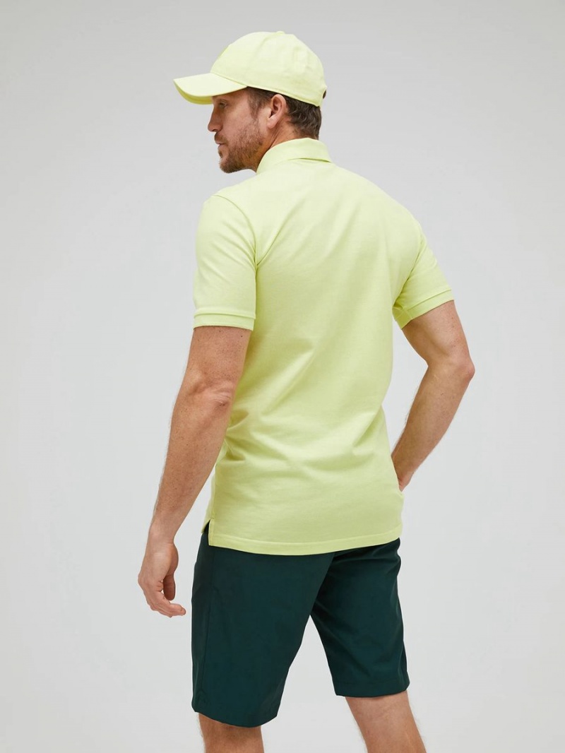 Peak Performance Classic Cotton Men's Polo Shirt Yellow | EWZ04-033