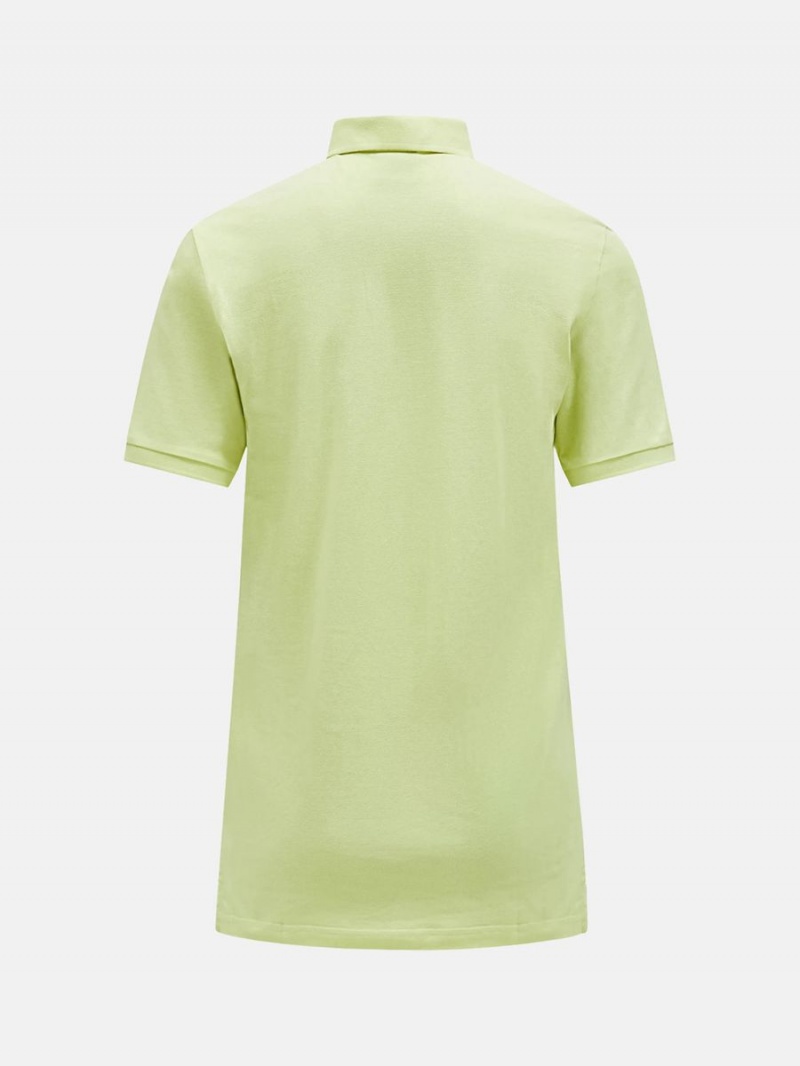 Peak Performance Classic Cotton Men's Polo Shirt Yellow | EWZ04-033