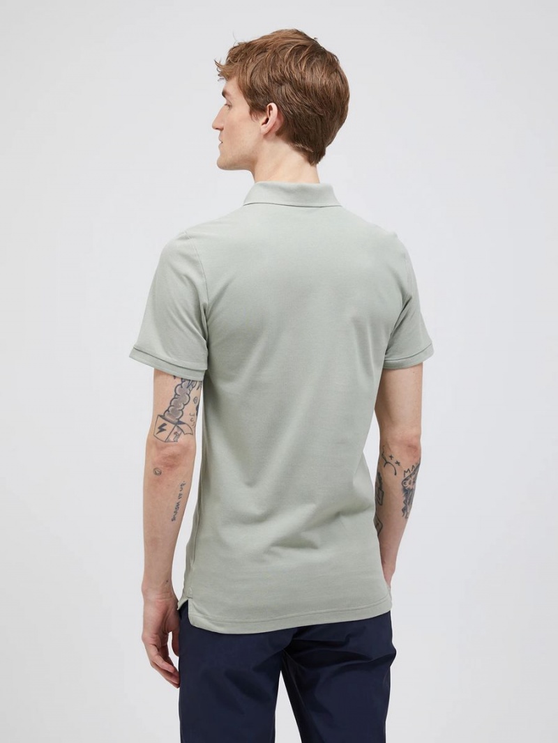 Peak Performance Classic Cotton Men's Polo Shirt Green | RES49-634