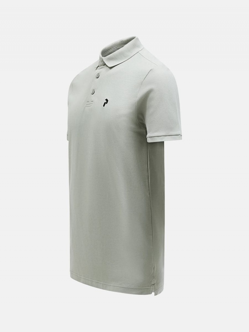 Peak Performance Classic Cotton Men's Polo Shirt Green | RES49-634