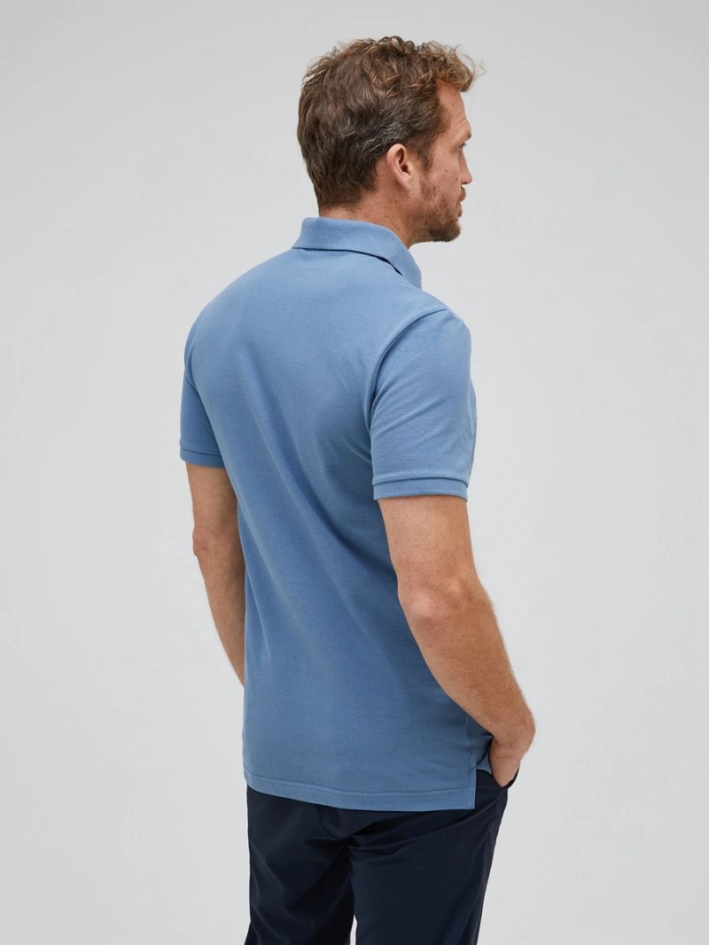 Peak Performance Classic Cotton Men's Polo Shirt Blue | EKA63-922