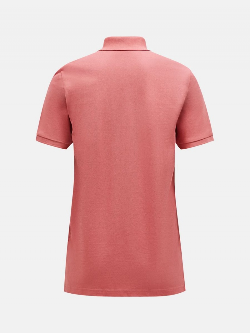 Peak Performance Classic Cotton Men's Polo Shirt Pink | JQP68-375