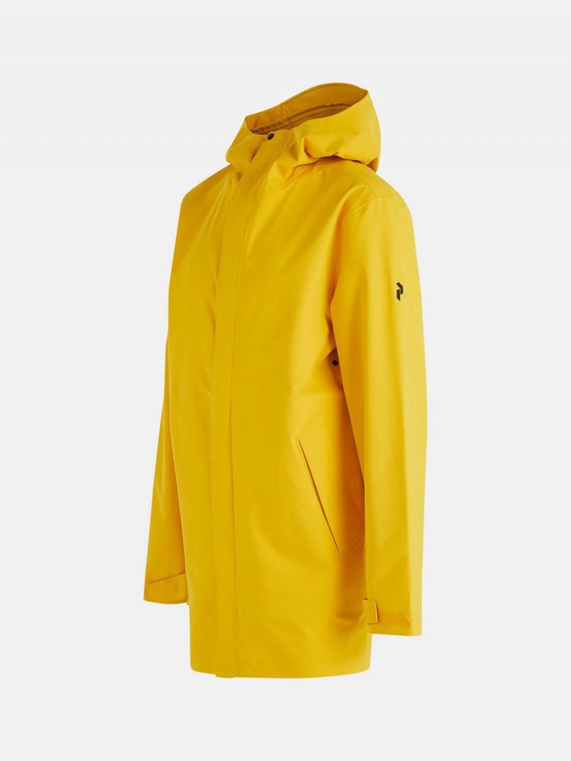 Peak Performance Cloudburst 2.5L Men's Raincoat Gold | UEH62-741