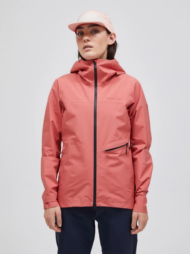 Peak Performance Commuter Gore-Tex Pac Women's Ski Jacket Pink | HEZ23-659