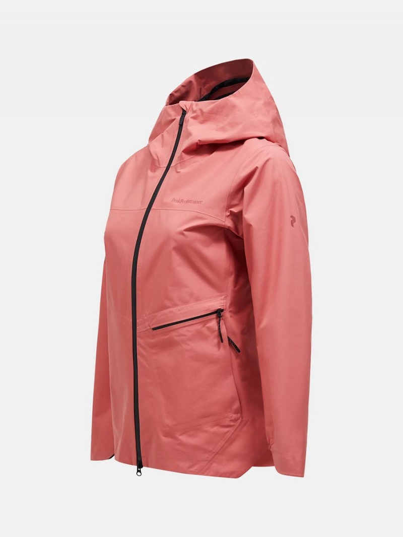 Peak Performance Commuter Gore-Tex Pac Women's Ski Jacket Pink | HEZ23-659