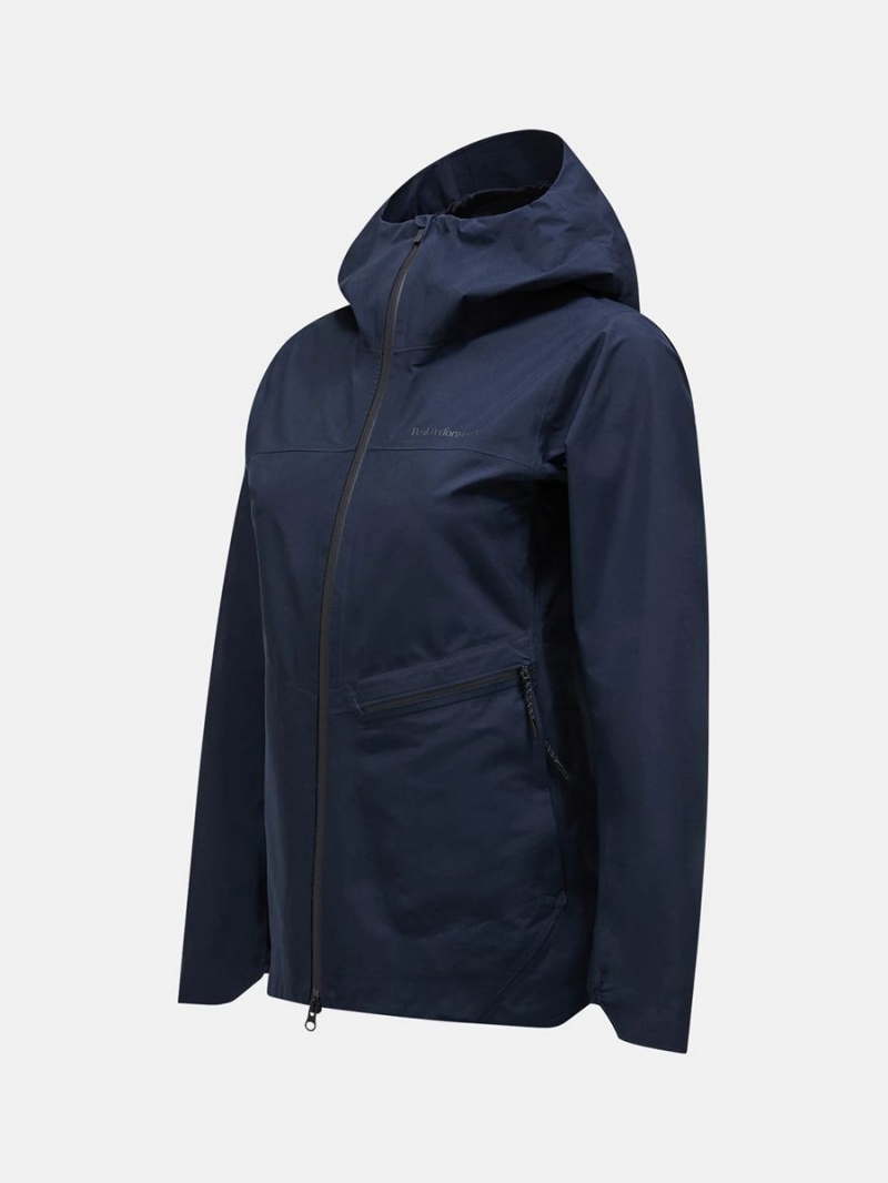 Peak Performance Commuter Gore-Tex Pac Women's Ski Jacket Navy | NIT30-997