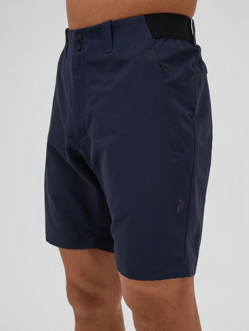 Peak Performance Commuter Men's Shorts Navy | FIZ70-219