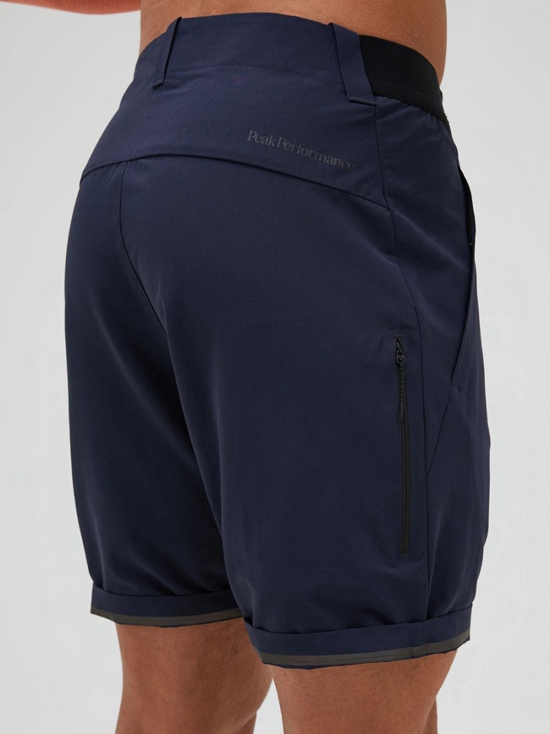 Peak Performance Commuter Men's Shorts Navy | FIZ70-219