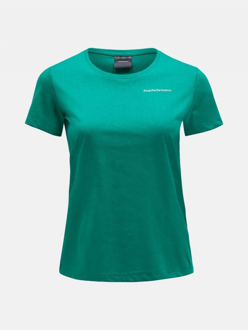 Peak Performance Explore Logo Women's T-Shirt Green | CRS27-031