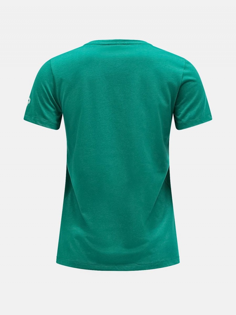 Peak Performance Explore Logo Women's T-Shirt Green | CRS27-031