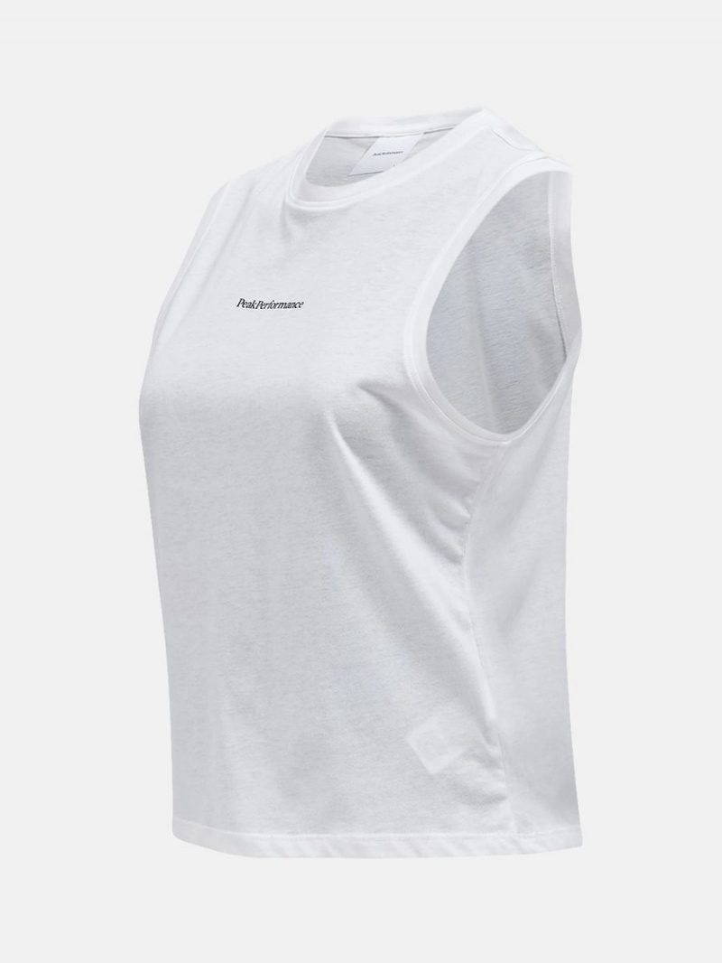 Peak Performance Explore Sleeveless Women's T-Shirt White | VZK86-545