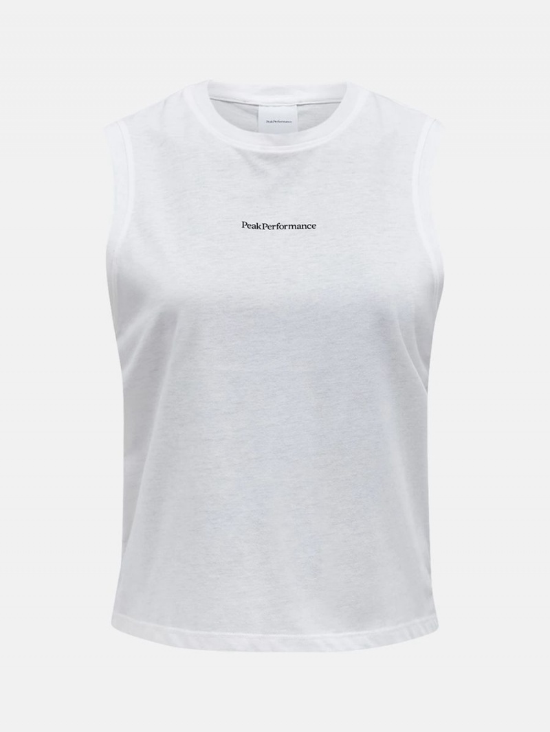 Peak Performance Explore Sleeveless Women\'s T-Shirt White | VZK86-545