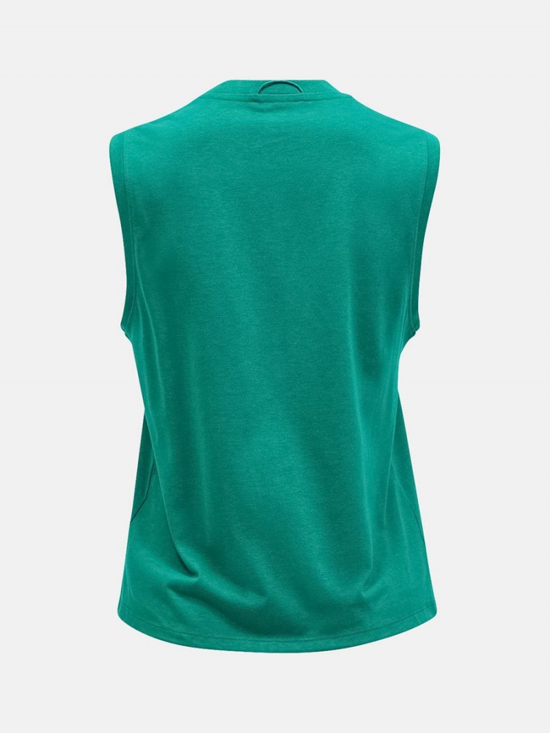 Peak Performance Explore Sleeveless Women's T-Shirt Green | POB95-357