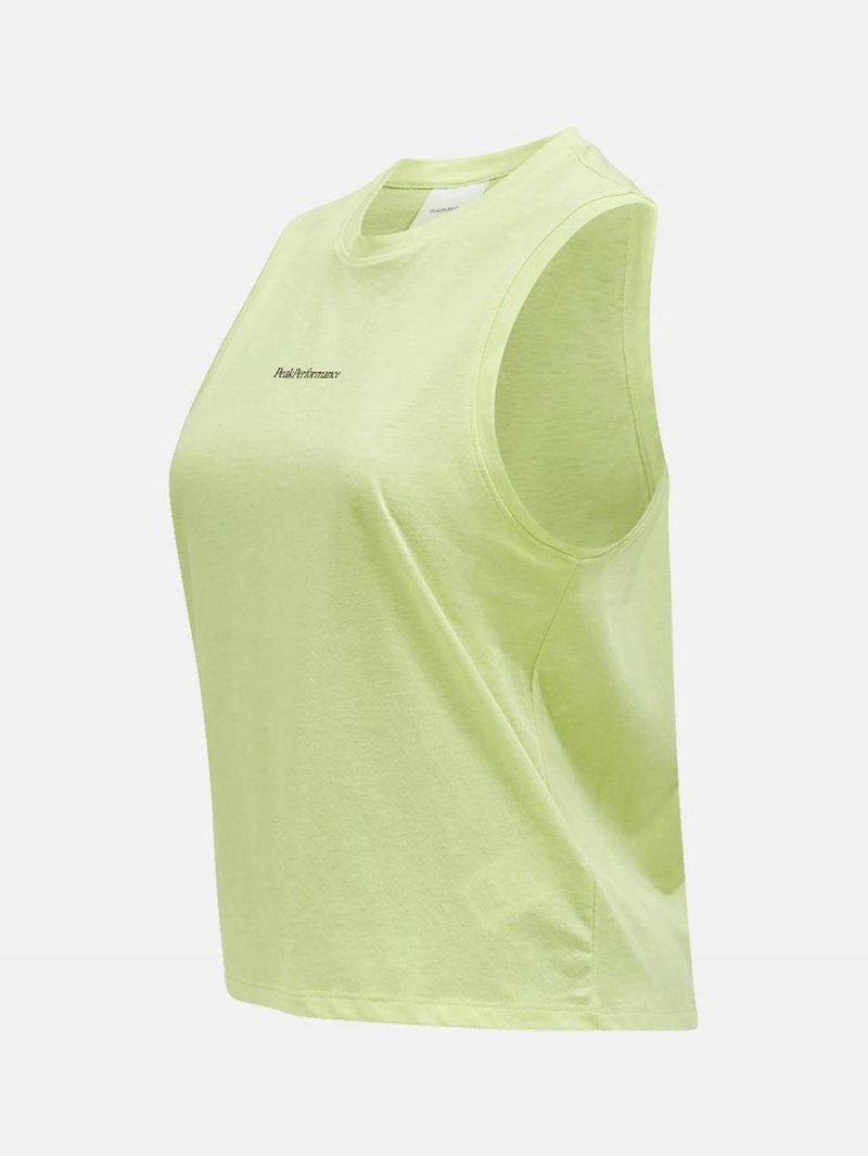 Peak Performance Explore Sleeveless Women's T-Shirt Yellow | DIY04-017