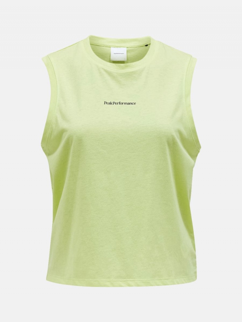 Peak Performance Explore Sleeveless Women\'s T-Shirt Yellow | DIY04-017