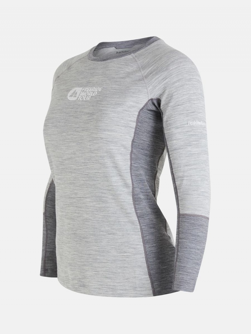 Peak Performance FWT Magic Crew Women's Top Grey / Grey | GRG50-517