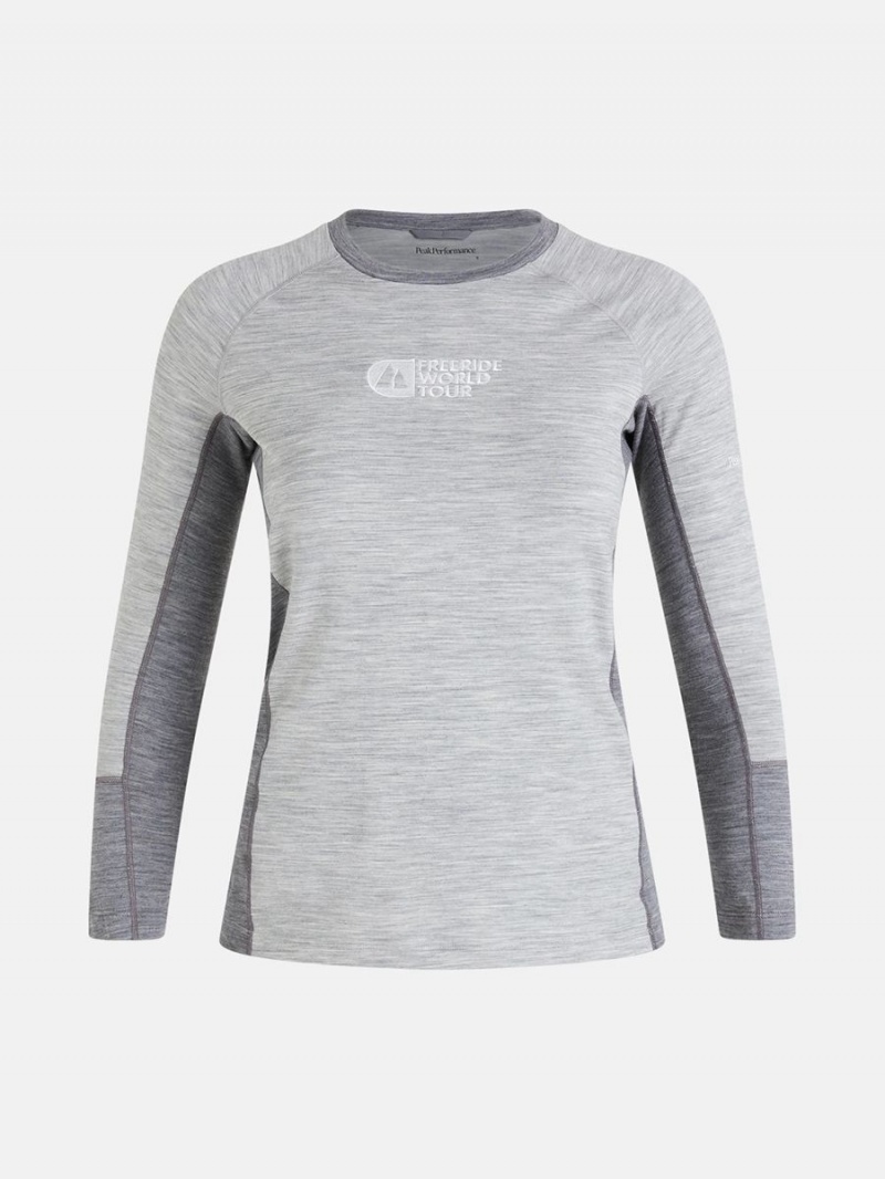 Peak Performance FWT Magic Crew Women\'s Top Grey / Grey | GRG50-517