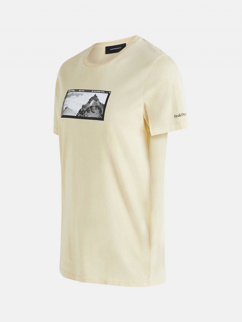 Peak Performance FWT Original Men's T-Shirt Yellow | APJ43-762