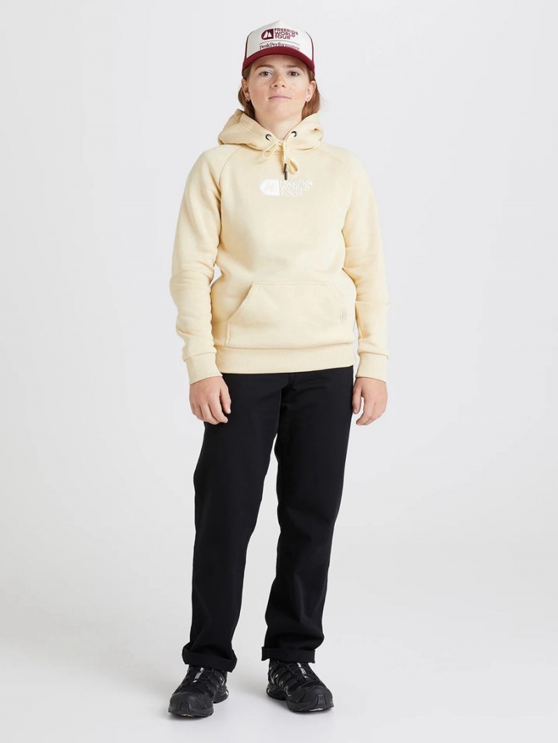 Peak Performance FWT Original Women's Hoodie Yellow | XIN99-445