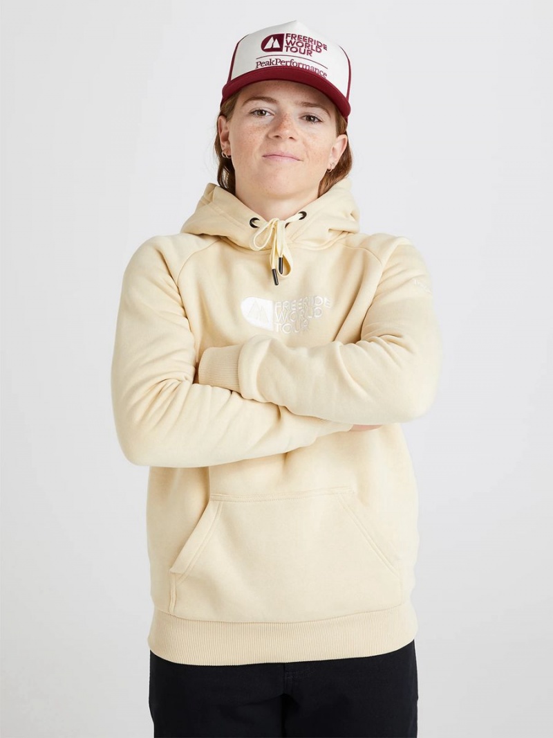 Peak Performance FWT Original Women's Hoodie Yellow | XIN99-445