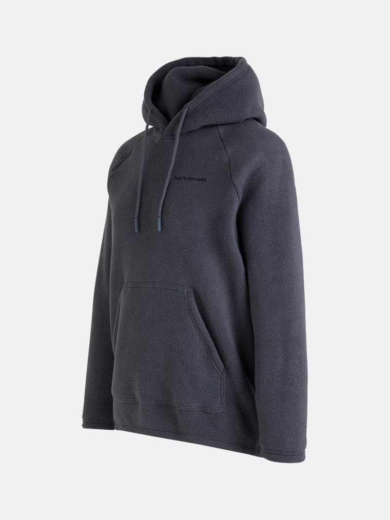 Peak Performance Fleece Men's Hoodie Grey | EDI75-917