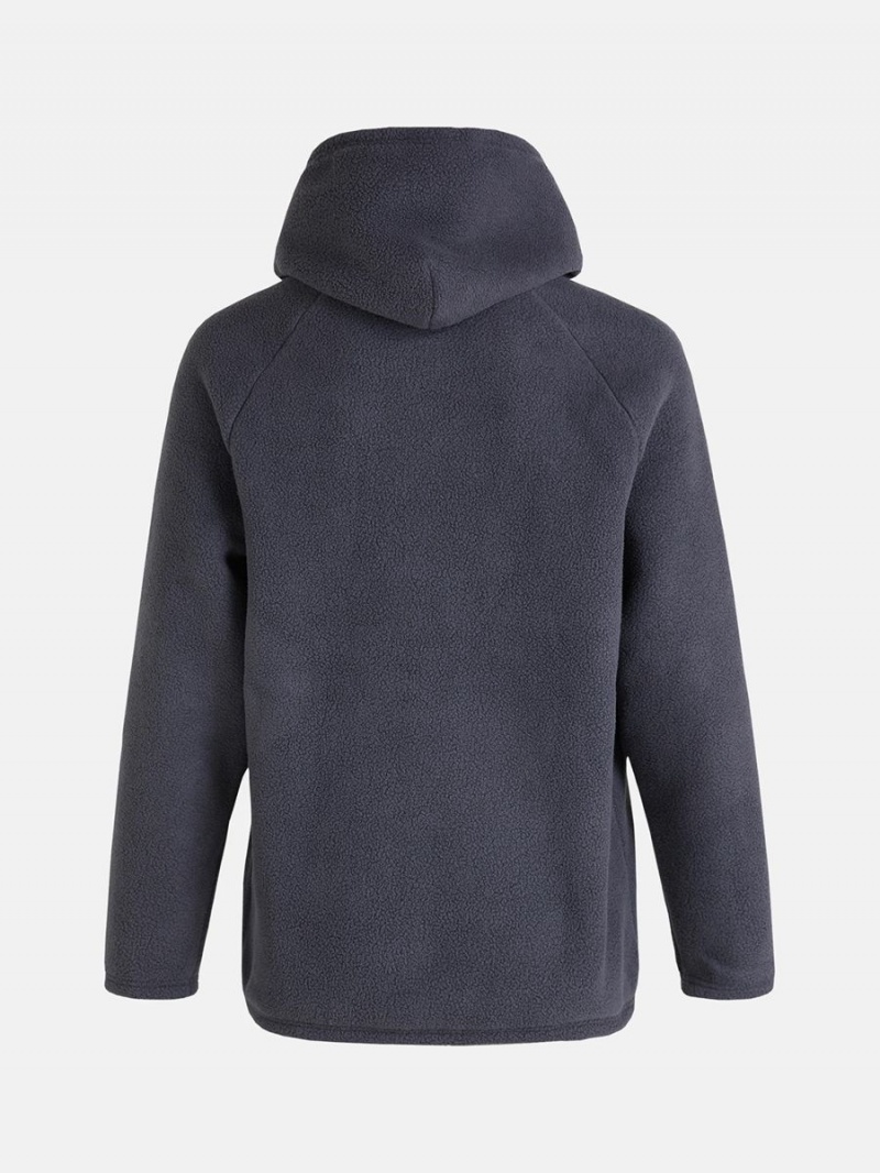 Peak Performance Fleece Men's Hoodie Grey | EDI75-917