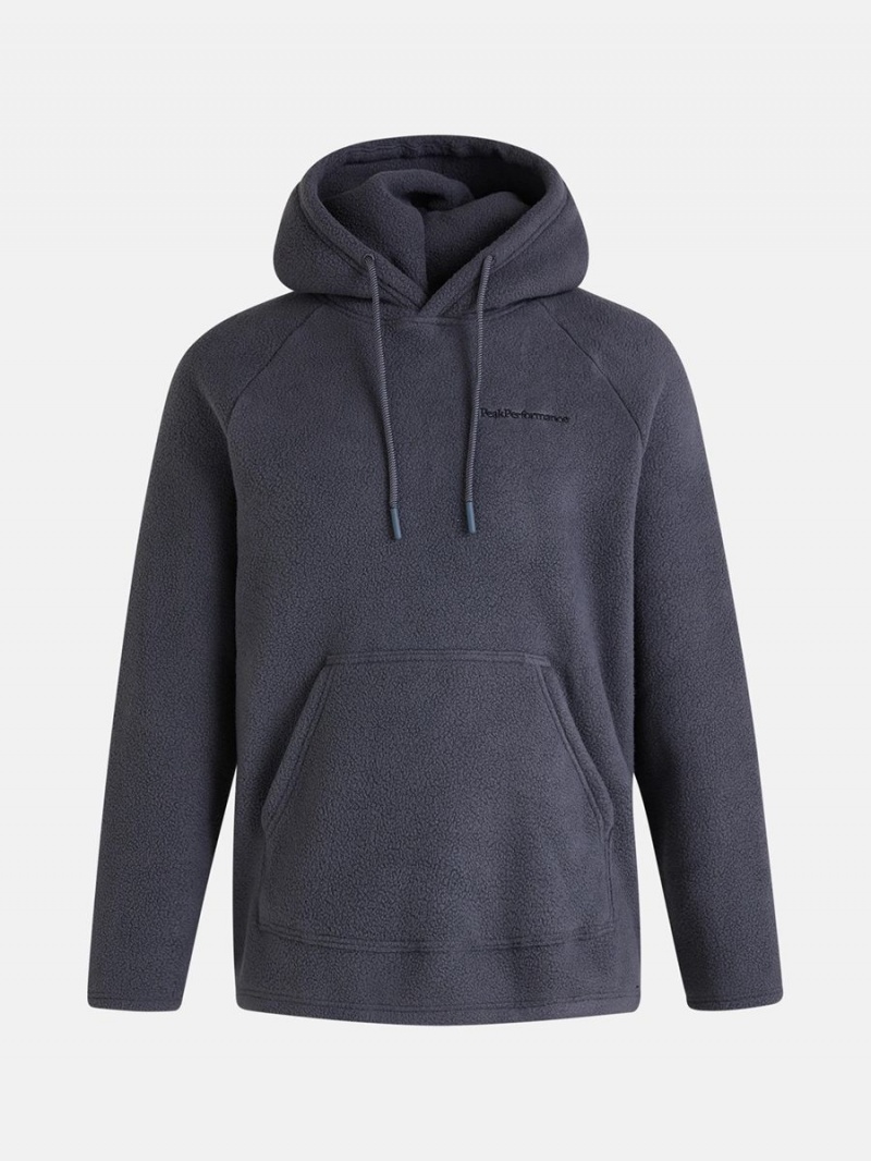 Peak Performance Fleece Men\'s Hoodie Grey | EDI75-917