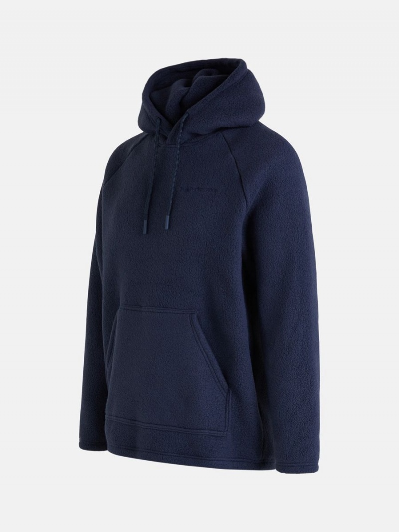 Peak Performance Fleece Men's Hoodie Navy | IOD14-767