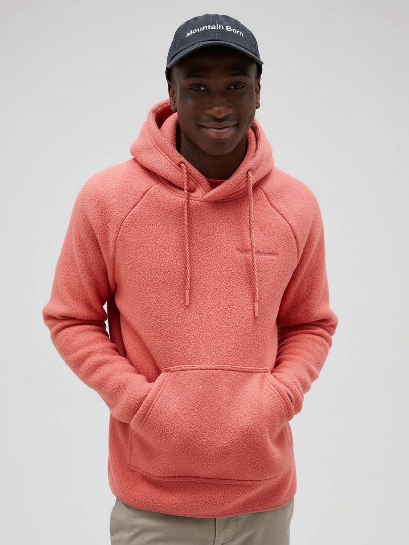 Peak Performance Fleece Men's Hoodie Pink | FKE20-188