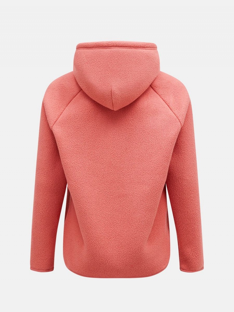 Peak Performance Fleece Men's Hoodie Pink | FKE20-188