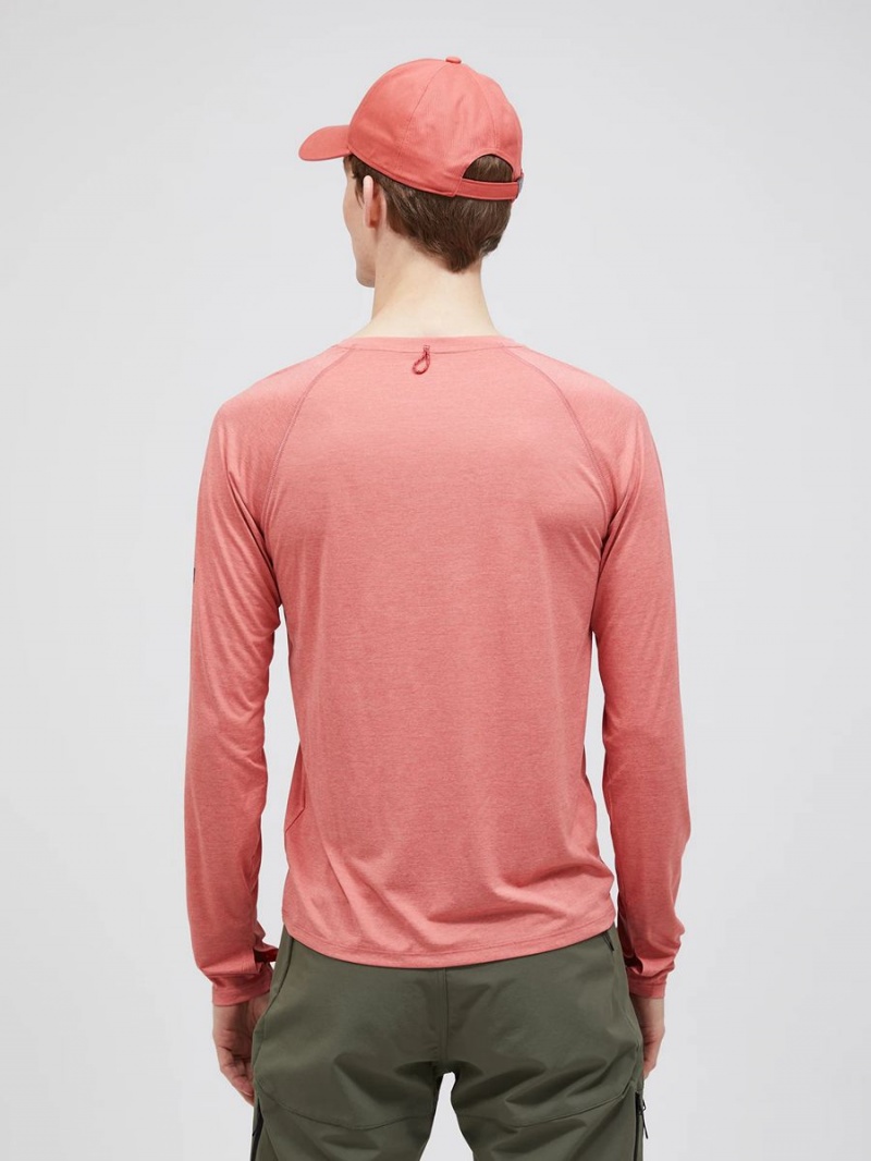 Peak Performance Fly Long Sleeve Men's T-Shirt Pink | OVW81-024