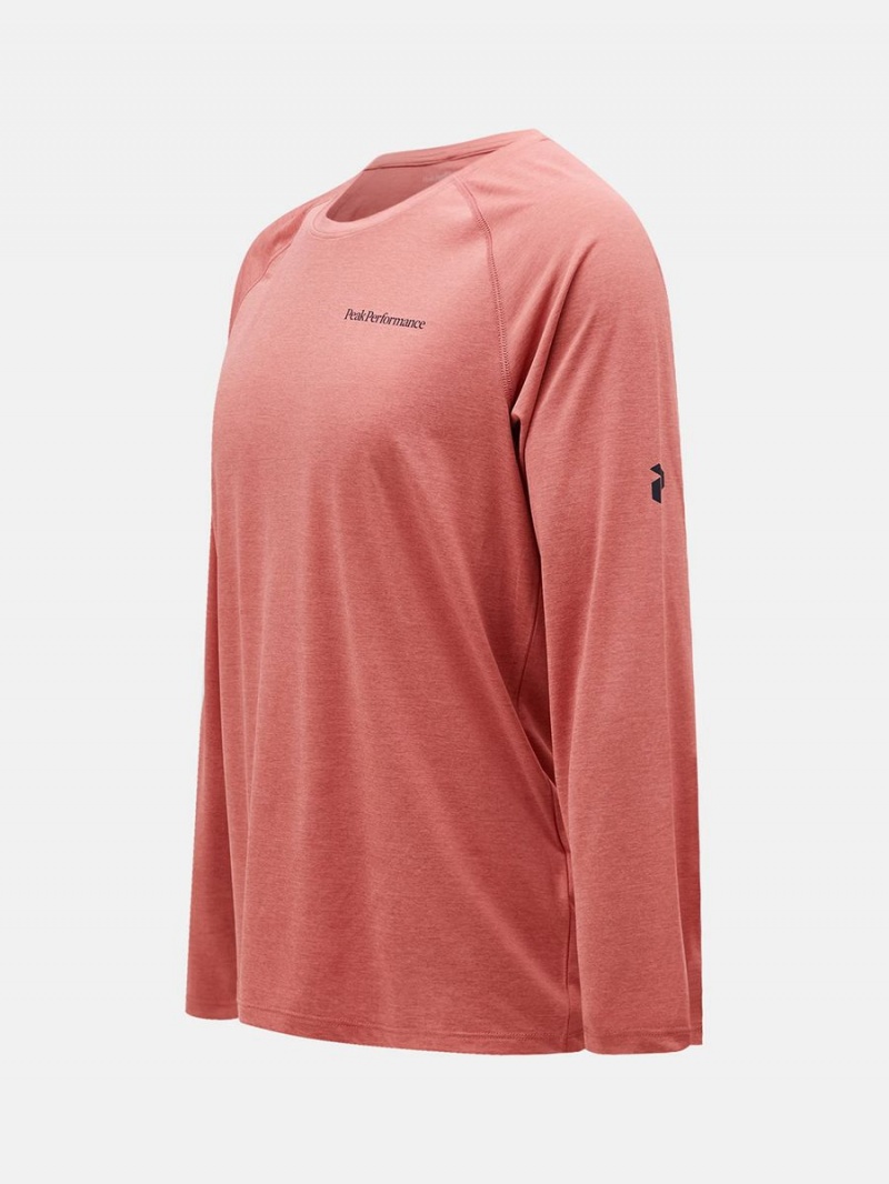 Peak Performance Fly Long Sleeve Men's T-Shirt Pink | OVW81-024