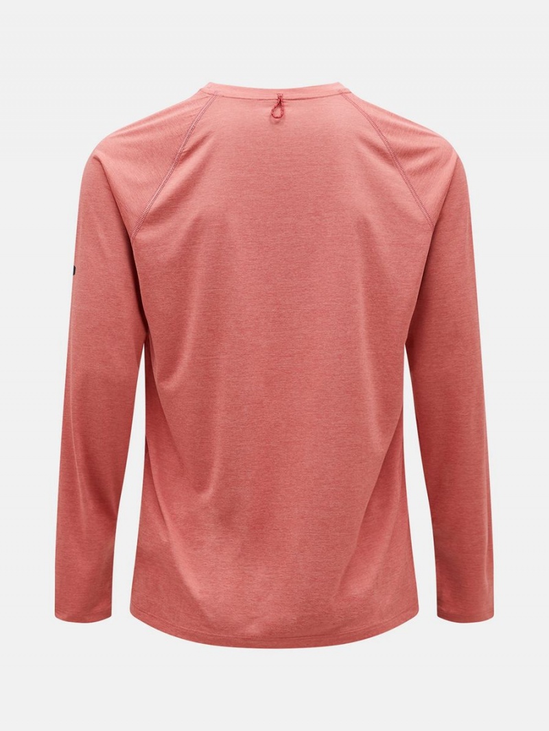 Peak Performance Fly Long Sleeve Men's T-Shirt Pink | OVW81-024