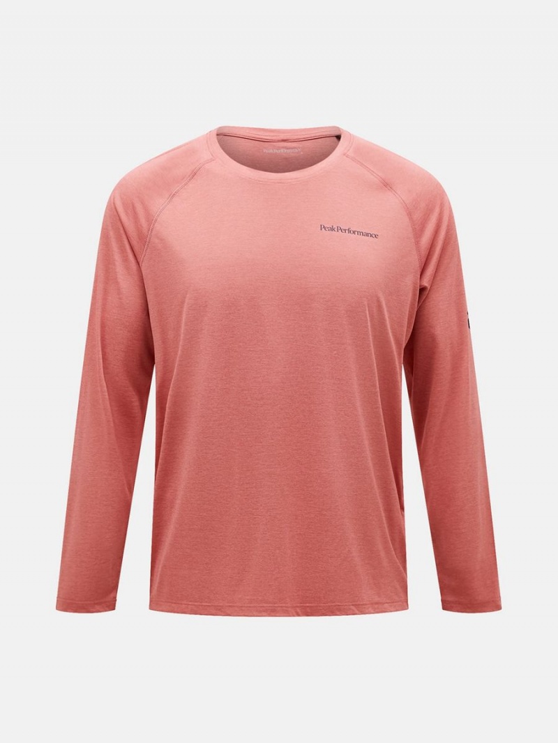 Peak Performance Fly Long Sleeve Men\'s T-Shirt Pink | OVW81-024