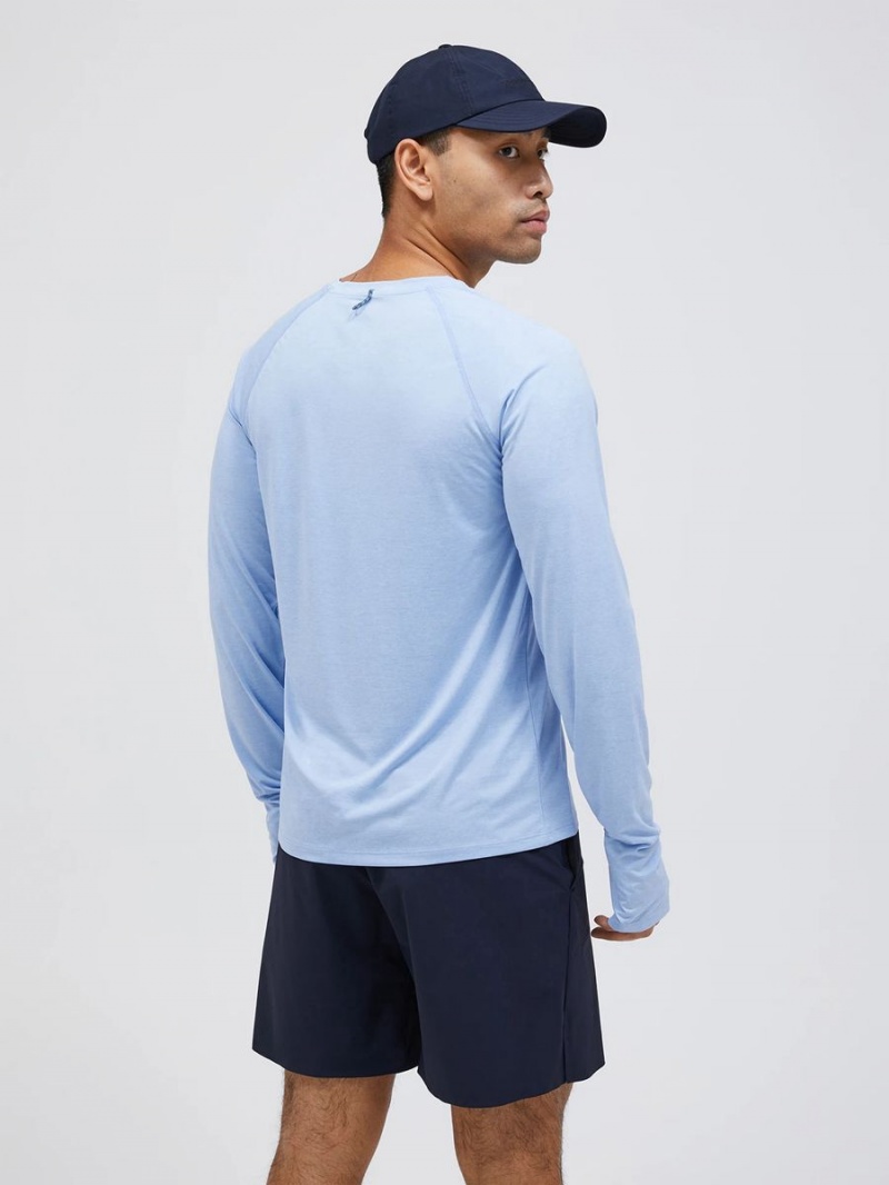 Peak Performance Fly Long Sleeve Men's T-Shirt Blue | XRX28-887