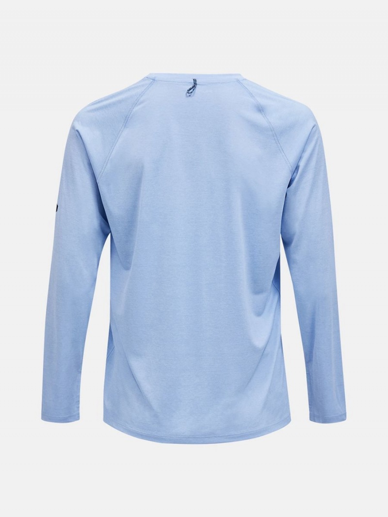 Peak Performance Fly Long Sleeve Men's T-Shirt Blue | XRX28-887