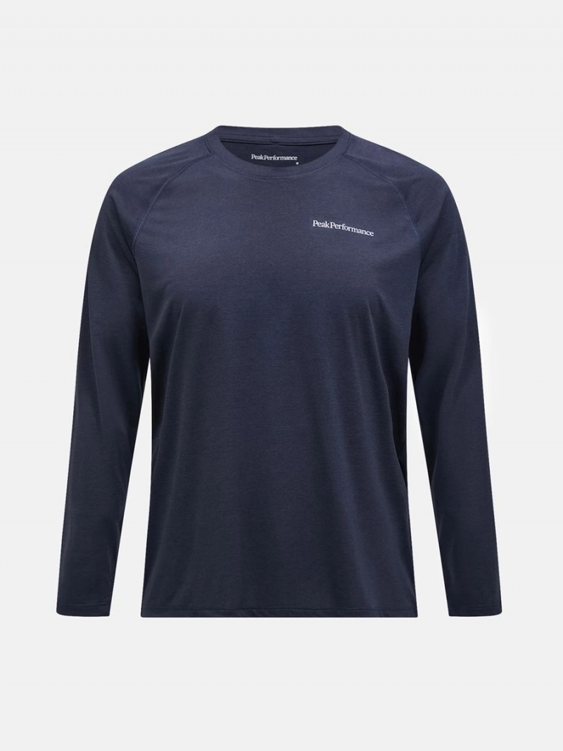 Peak Performance Fly Long Sleeve Men\'s T-Shirt Navy | ONR24-439